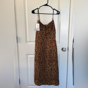 Elegant Floral Maxi Dress with Spaghetti Straps